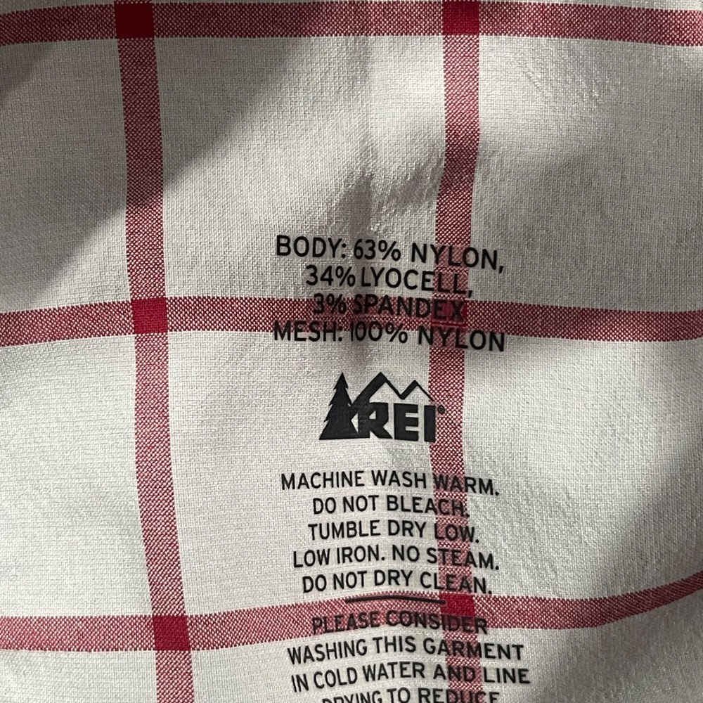 REI Shirt Mens XXL  Gray Button Up Fishing Hiking Outdoors Camp Windowpane - Picture 4 of 8